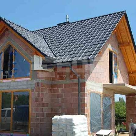 Керамическая черепица Рубин 9V антрацитовая ангобированная