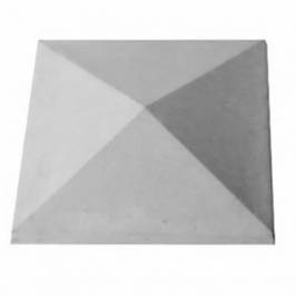 Бетонная шляпа 450х450 Прямая Серая