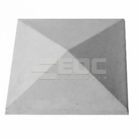 Бетонная шляпа 450х450 Прямая Серая