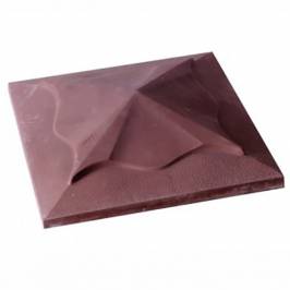Бетонная шляпа 450х450 Цветок Коричневая