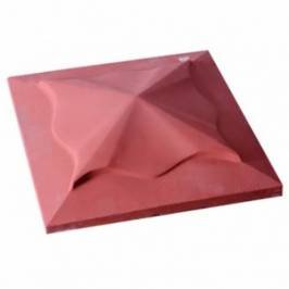 Бетонная шляпа 450х450 Цветок Красная