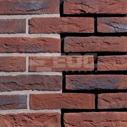 Фасадная плитка ручной формовки Blauw Paars Antiek WF 210x20x50