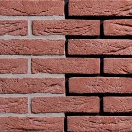Фасадная плитка ручной формовки Donkerood DF 215x20x65