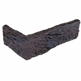 Угловая плитка ручной формовки Zwart Blauw Bezaagseld WF 210/100х50х20