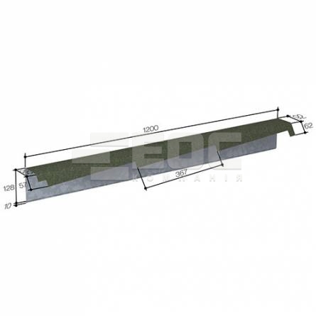 Кожух ветровой доски правый 368 Greenstone