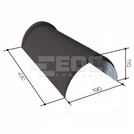 Круглый конек 190 Dark Silver