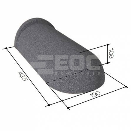  	Круглый конек конечный 190 Charcoal