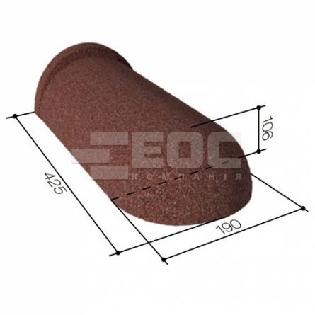 Круглый конек конечный 190 Patina Rosso
