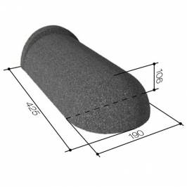 Круглый конек конечный 190 Slate