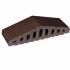Профильный кирпич для ограждений 02 Glazed Brown 310/250х100х78 