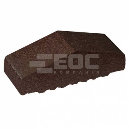 Профільна цегла для огорожі повнотіла 02 Glazed Brown180/120х65х58
