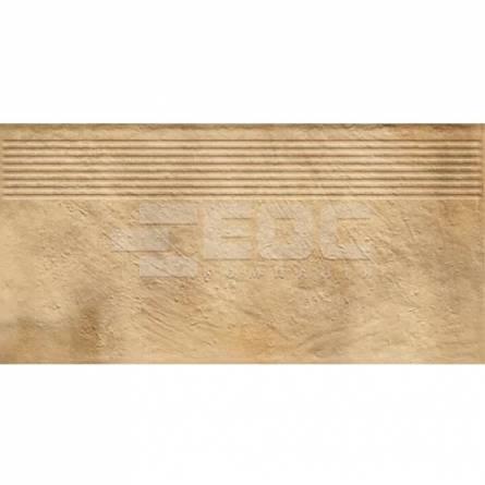 Клінкерна сходинка матова рифлена структурна Eremite Sand 300х600х8,5 Paradyz – EOS. Фото, ціна, про