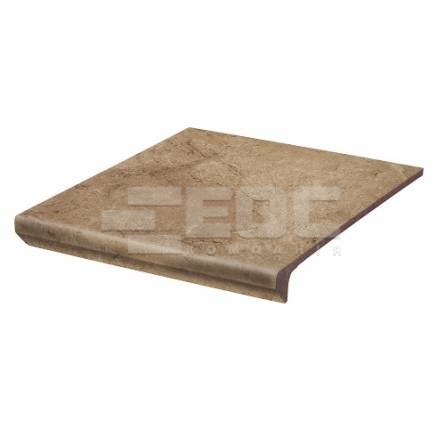 Клінкерна сходинка з капіносом проста Paradyz Mattone Pietra Beige 300х330х38