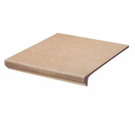 Клинкерная ступень с капиносом простая Paradyz Mattone Sabbia Beige 300х330х38