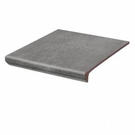 Клинкерная ступень с капиносом простая Paradyz Mattone Sabbia Grafit 300х330х38