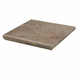 Клинкерная угловая ступень с капиносом Paradyz Mattone Pietra Ochra 330х330х38