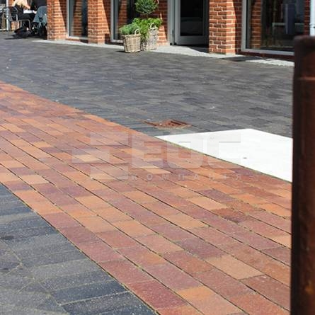 Тротуарная клинкерная брусчатка 04 Rotbraun Bunt 200x100x40