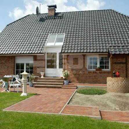 Тротуарная клинкерная брусчатка 04 Rotbraun Bunt 200x100x40