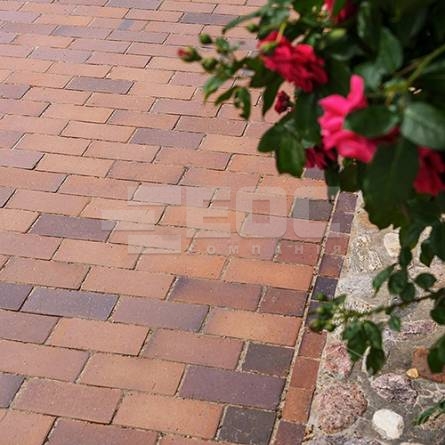 Тротуарная клинкерная брусчатка 04S Rotbraun Bunt Spezial 200x100x40