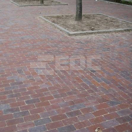 Тротуарная клинкерная брусчатка 04SG Rotbraun Bunt Spezial Gerumpelt 200x100x52