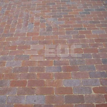 Тротуарная клинкерная брусчатка 04SG Rotbraun Bunt Spezial Gerumpelt 200x100x52