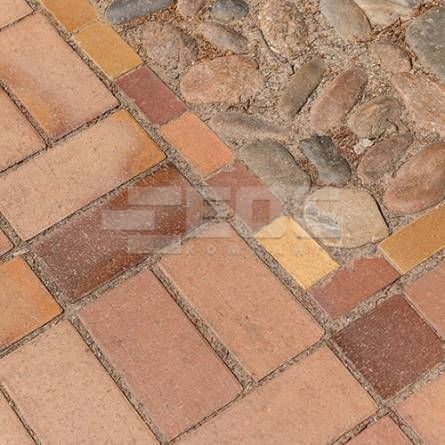 Тротуарная клинкерная брусчатка 08S Lachsrot Spezial 200x100x40
