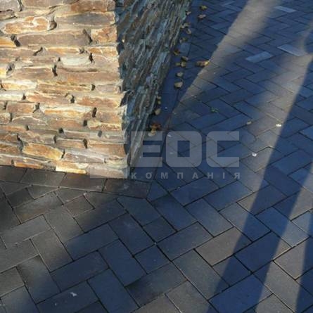 Тротуарная клинкерная брусчатка 15 Schwarz Bunt Edelglanz 200x65x52