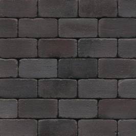 Тротуарная клинкерная брусчатка 15SG Schwarz Bunt Edelglanz Gerumpelt 200x100x52