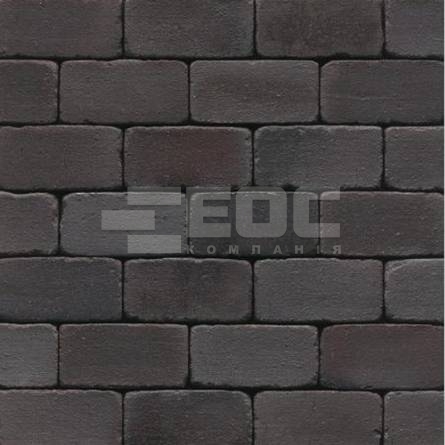 Тротуарная клинкерная брусчатка 15SG Schwarz Bunt Edelglanz Gerumpelt 200x100x52
