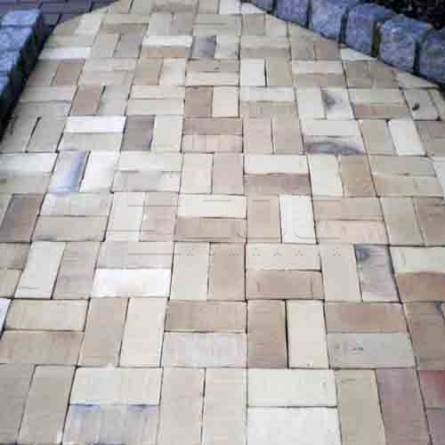 Тротуарная клинкерная брусчатка 35KS Creme Nuanciert Kohle Spezial 200x100x52