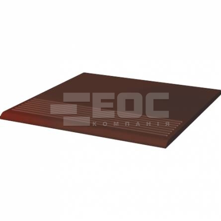 Клінкерна сходинка проста рифлена Cloud Brown 300х300х11 Paradyz
