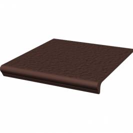 Клинкерная ступень с капиносом простая Natural Brown Duro 300х330х38 Paradyz