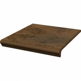 Клинкерная ступень с капиносом простая структурная Semir Beige 300х330х38 Paradyz