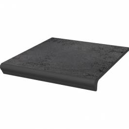 Клинкерная ступень с капиносом простая структурная Semir Grafit 300х330х38 Paradyz