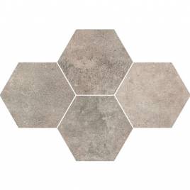 Плитка Stargres Grey Wind Dark Mosaic Hexagon Rect 283x408x10