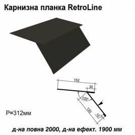 Карнизна планка Retroline RAL 033 PURMAT 0,5 мм