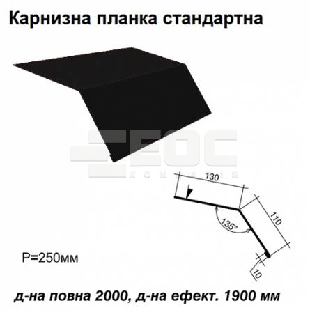 Карнизная планка стандартная RAL 033 PEMA 0,45 мм