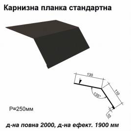 Карнизна планка стандартна RAL 033 PURMAT 0,5 мм