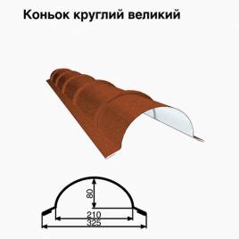 Коньок великий круглий RAL 750 PEMA 0,45 мм