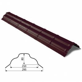Конек Omega большой RAL 032  PEMA 0,5 мм