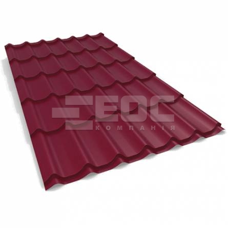 Металлочерепица Шафир 350 RAL 3011 РЕ 0,5 мм. У