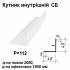 Кутник внутрішній СБ RAL 9003 PE 0,5 мм