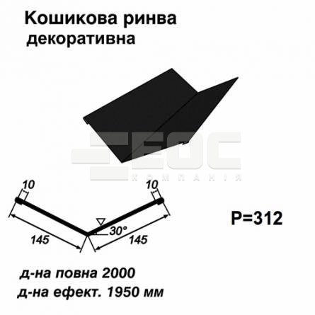 Кошикова ринва декоративна RAL 033 PEMA 0,45 мм  