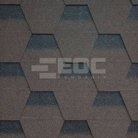 Бітумна черепиця Sim Shingle НЕХАGONAL каштан купити в Києві - EOS. Фото, ціна, продаж