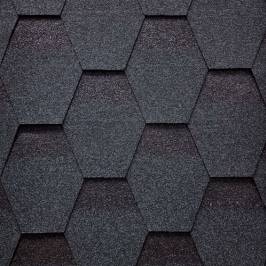 Битумная черепица Sim Shingle НЕХАGONAL темный графит