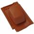 Проходная керамическая черепица Braas с вентиляционно-санитарной насадкой Рубин 9V медная ангобированная