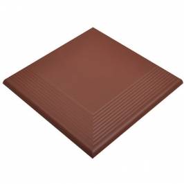 Клинкерная угловая ступень Cerrad гладкая Burgund 300х300х11
