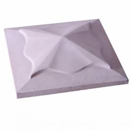 Бетонная шляпа 450х450 Цветок Серая