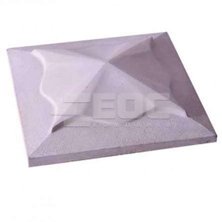 Бетонная шляпа 450х450 Цветок Серая