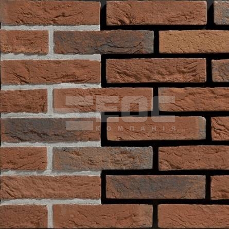 Фасадная плитка ручной формовки Oranje Blauw Bont WF 210x20x50